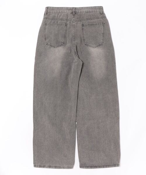 YUNEL.(ユネル)の「ヴィンテージウォッシュ ワイドストレート デニムパンツ(デニムパンツ・メンズ・グレー・SMALL/LARGE/MEDIUM)」の2枚目の写真