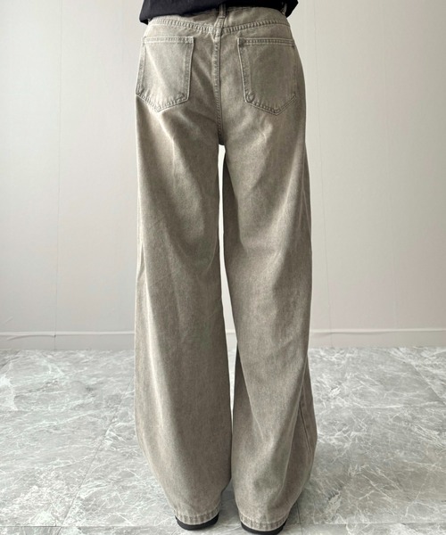 YUNEL.(ユネル)の「ヴィンテージウォッシュ ワイドストレート デニムパンツ(デニムパンツ・メンズ・グレー・SMALL/LARGE/MEDIUM)」の4枚目の写真