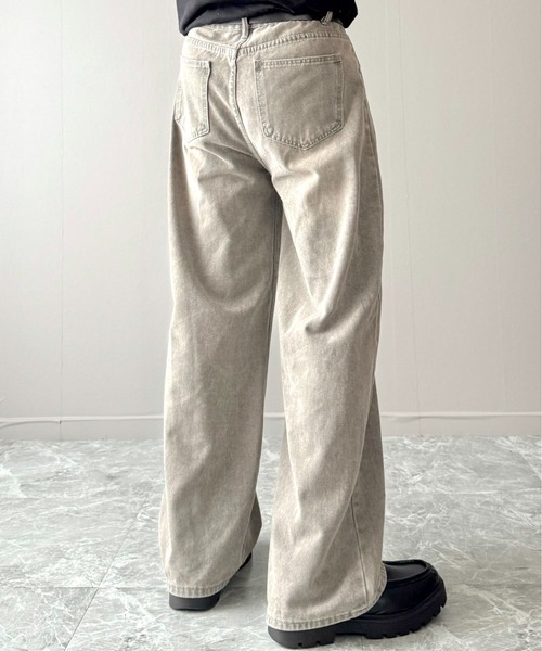 YUNEL.(ユネル)の「ヴィンテージウォッシュ ワイドストレート デニムパンツ(デニムパンツ・メンズ・グレー・SMALL/LARGE/MEDIUM)」の5枚目の写真