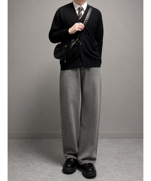 YUNEL.(ユネル)の「ヴィンテージウォッシュ ワイドストレート デニムパンツ(デニムパンツ・メンズ・グレー・SMALL/LARGE/MEDIUM)」の12枚目の写真
