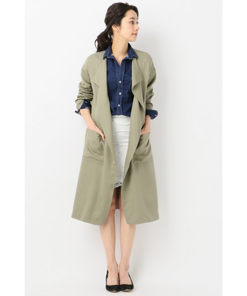 LIMITLESS LUXURY（リミットレスラグジュアリー）の「LONGガウンコート◆（その他アウター・レディース・ベージュ/ブラック/カーキ・FREE）」の6枚目の写真