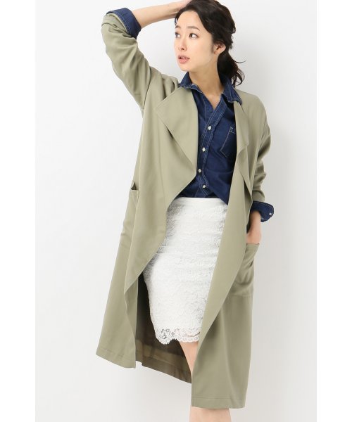 LIMITLESS LUXURY（リミットレスラグジュアリー）の「LONGガウンコート◆（その他アウター・レディース・ベージュ/ブラック/カーキ・FREE）」の21枚目の写真