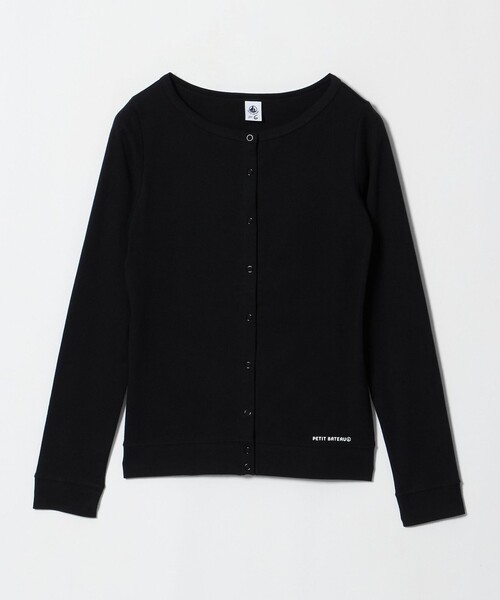 PETIT BATEAU（プチバトー）の「【別注】＜PETIT BATEAU for 6＞ボートネックカーディガン（カーディガン/ボレロ・レディース・ブラック/コバルトブルー/ダークオレンジ・FREE）」の2枚目の写真