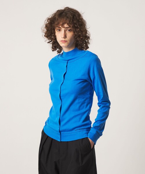 PETIT BATEAU（プチバトー）の「【別注】＜PETIT BATEAU for 6＞ボートネックカーディガン（カーディガン/ボレロ・レディース・ブラック/コバルトブルー/ダークオレンジ・FREE）」の4枚目の写真