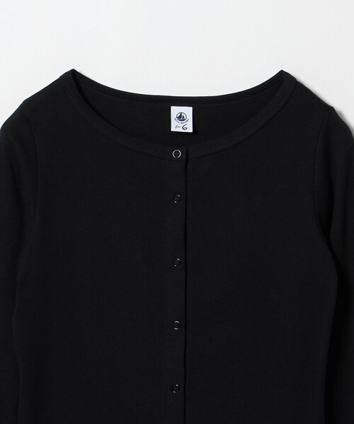 PETIT BATEAU（プチバトー）の「【別注】＜PETIT BATEAU for 6＞ボートネックカーディガン（カーディガン/ボレロ・レディース・ブラック/コバルトブルー/ダークオレンジ・FREE）」の9枚目の写真