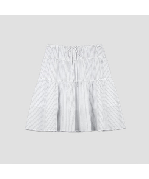 ATELIER NAIN(アトリエナイン)の「STRIPE STRING FULL MIDI SKIRT (SK-5101)(スカート・レディース・ブルー/ホワイト・FREE)」の2枚目の写真