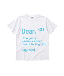 DEAR プリンティングスタンダードフィット半袖Tシャツホワイト
