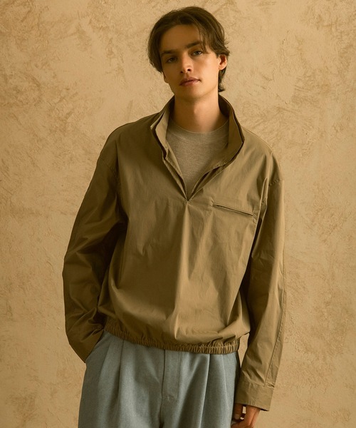 CIRCLEE(サークリー)の「CIRCLEE(サークリー)スキッパーデザイントップス(シャツ/ブラウス・メンズ・ベージュ/ブラック・L/M/XL)」の13枚目の写真