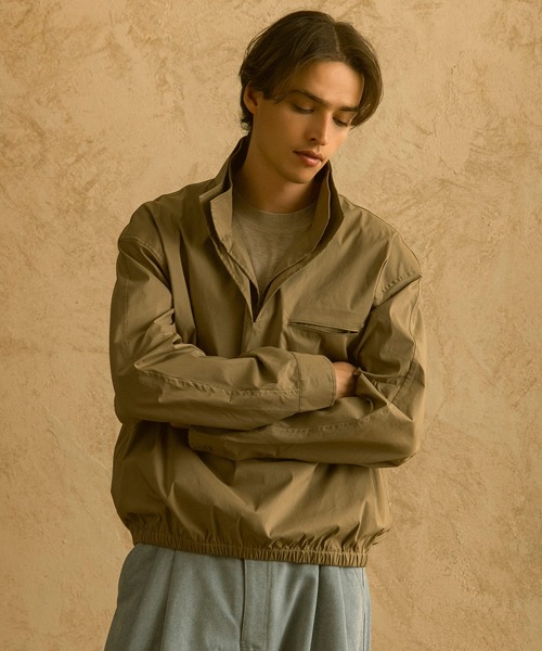 CIRCLEE(サークリー)の「CIRCLEE(サークリー)スキッパーデザイントップス(シャツ/ブラウス・メンズ・ベージュ/ブラック・L/M/XL)」の14枚目の写真