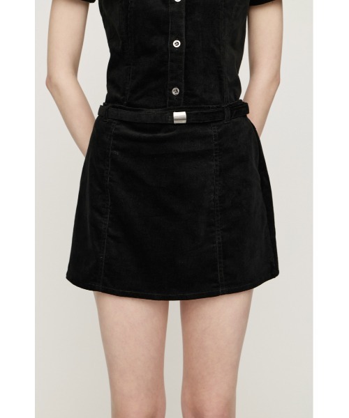 SLY(スライ)の「BELTED CORDUROY S/SKORT ベルテッドコーデュロイショートスコート 秋服 冬服(スカート・レディース・ブラック/ブラウン/ベージュ・0/1)」の10枚目の写真