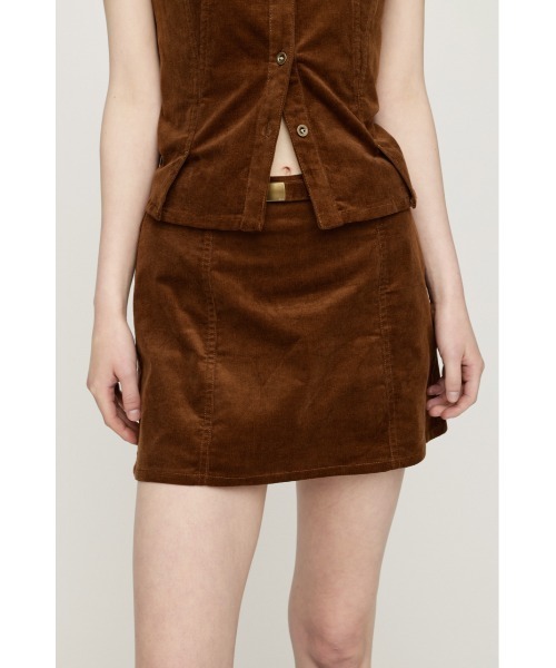 SLY(スライ)の「BELTED CORDUROY S/SKORT ベルテッドコーデュロイショートスコート 秋服 冬服(スカート・レディース・ブラック/ブラウン/ベージュ・0/1)」の12枚目の写真