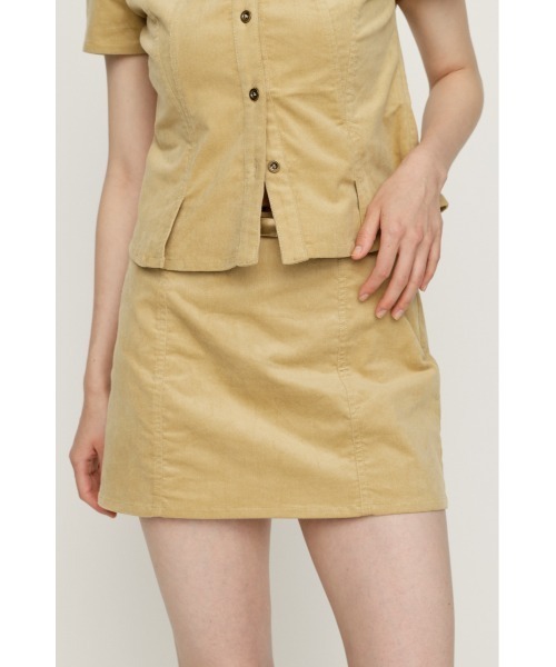 SLY(スライ)の「BELTED CORDUROY S/SKORT ベルテッドコーデュロイショートスコート 秋服 冬服(スカート・レディース・ブラック/ブラウン/ベージュ・0/1)」の15枚目の写真