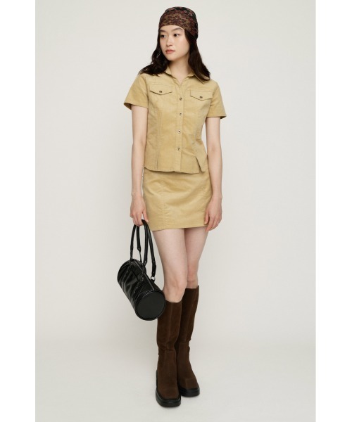 SLY(スライ)の「BELTED CORDUROY S/SKORT ベルテッドコーデュロイショートスコート 秋服 冬服(スカート・レディース・ブラック/ブラウン/ベージュ・0/1)」の17枚目の写真