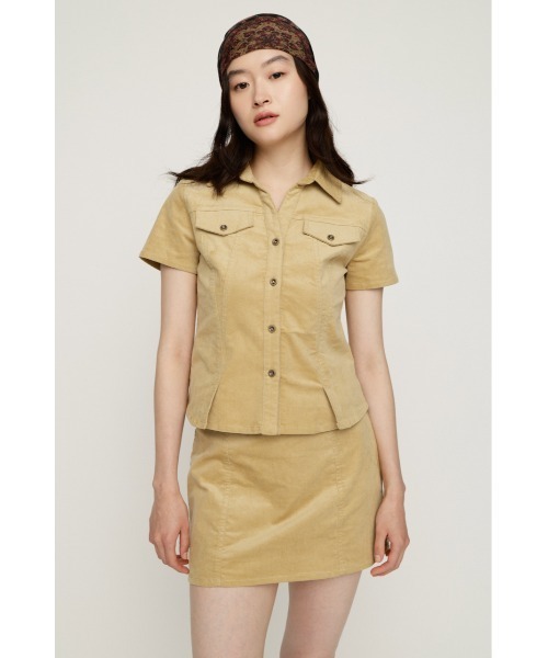 SLY(スライ)の「BELTED CORDUROY S/SKORT ベルテッドコーデュロイショートスコート 秋服 冬服(スカート・レディース・ブラック/ブラウン/ベージュ・0/1)」の18枚目の写真