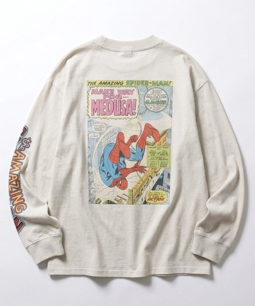 MARVEL(マーベル)の「2026AW MARVEL/マーベル DC/ディーシー スパイダーマン/バットマン/スーパーマン オーバーサイズ 袖プリント ロンT 長袖Tシャツ メンズ レディース(Tシャツ/カットソー・メンズ・ホワイト系その他3/ホワイト系その他2/ブラック系その他/ホワイト系その他/アイボリー/スミクロ/ブラック系その他3/ブラック系その他2・M/LL/L)」の2枚目の写真