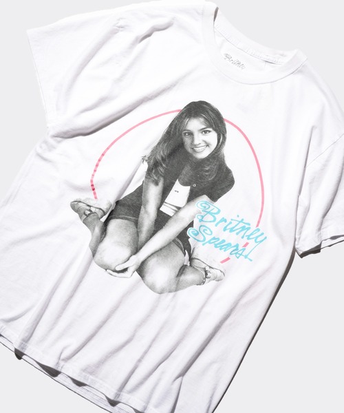 THRIFTY LOOK(スリフティールック)の「THRIFTY LOOK / スリフティールック THRIFTY"BRITNEY SPEARS"TEE ブリトニースピアーズ Tシャツ バントTシャツ バンT(Tシャツ/カットソー・メンズ・ホワイト・LARGE)」の1枚目の写真