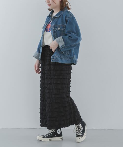 URBAN RESEARCH Sonny Label（アーバンリサーチサニーレーベル）の「『一部WEB限定サイズ』カットフリルナロースカート（スカート・レディース・ブラック・38/36/34/TALL）」の17枚目の写真