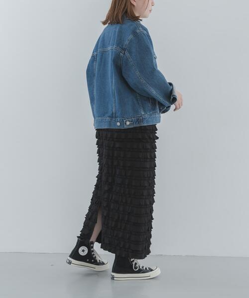 URBAN RESEARCH Sonny Label（アーバンリサーチサニーレーベル）の「『一部WEB限定サイズ』カットフリルナロースカート（スカート・レディース・ブラック・38/36/34/TALL）」の18枚目の写真