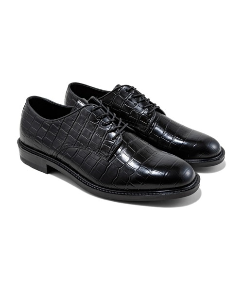 CONZ(コンズ)の「CLASSIC PLAIN TOE BLACK CROCODILE(ドレスシューズ・メンズ・ブラック・26.5/26/25.5/25)」の2枚目の写真