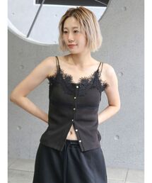 Ungrid | レースボタンデザインキャミトップス(Tシャツ/カットソー)