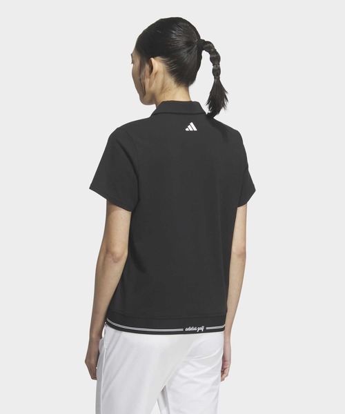adidas(アディダス)の「ツイストニット半袖シャツ【adidas Golf/アディダスゴルフ】(ポロシャツ・レディース・ブラック・SMALL/MEDIUM/LARGE/X-LARGE)」の2枚目の写真