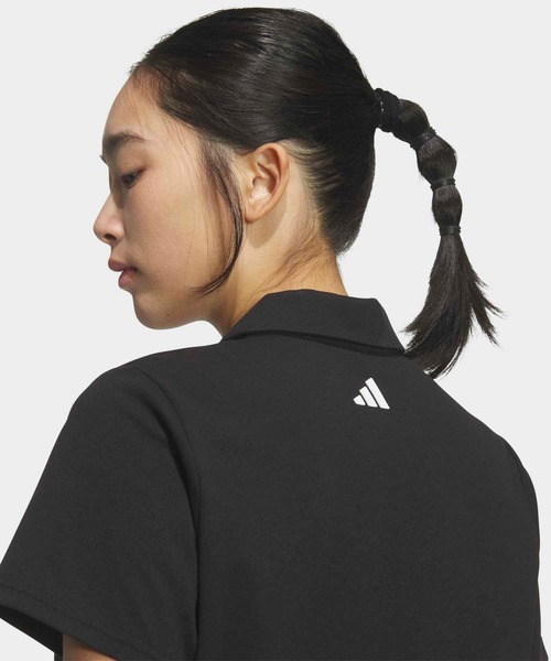 adidas(アディダス)の「ツイストニット半袖シャツ【adidas Golf/アディダスゴルフ】(ポロシャツ・レディース・ブラック・SMALL/MEDIUM/LARGE/X-LARGE)」の3枚目の写真