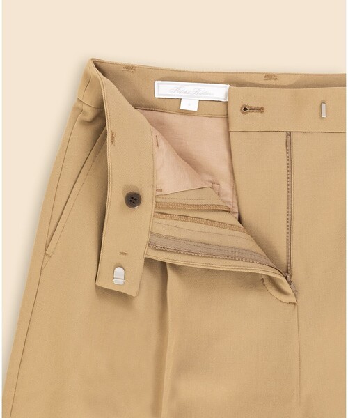 BROOKS BROTHERS(ブルックスブラザーズ)の「ウール プリーテッド ワイドレッグパンツ(その他パンツ・レディース・キャメル・4/0/2)」の3枚目の写真