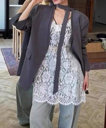 Lace layered camisole tunic