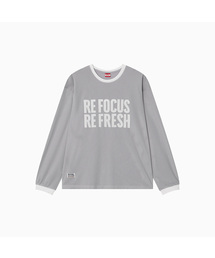 Refocus Mesh Round Neck T Shirt_Gray