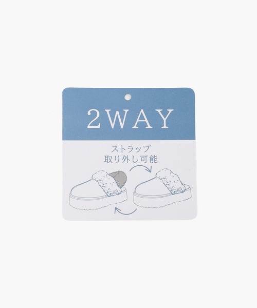 Honeys(ハニーズ)の「2wayファーサンダル(サンダル・レディース・ブラック/ベージュ/アイボリー・L/M/S)」の4枚目の写真