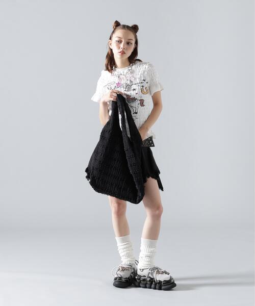 L.H.P（エルエイチピー）の「MAVYTH/メヴィス/FRILL MARCHE BAG（ショルダーバッグ・レディース・アイボリー/ブラック・F）」の4枚目の写真