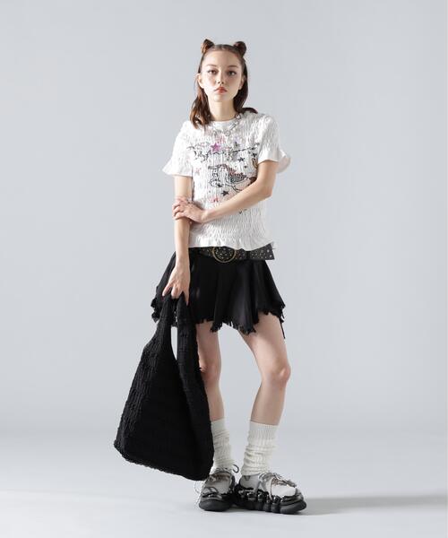 L.H.P（エルエイチピー）の「MAVYTH/メヴィス/FRILL MARCHE BAG（ショルダーバッグ・レディース・アイボリー/ブラック・F）」の5枚目の写真