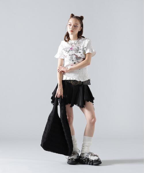 L.H.P（エルエイチピー）の「MAVYTH/メヴィス/FRILL MARCHE BAG（ショルダーバッグ・レディース・アイボリー/ブラック・F）」の6枚目の写真