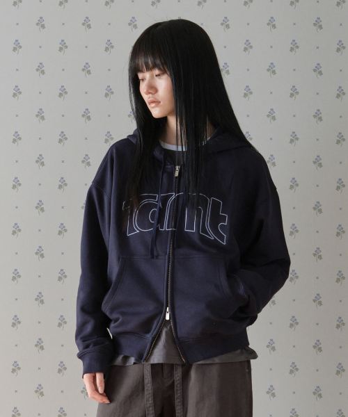 TTUDEMENT(トュードメント)の「TT LOGO HOODED ZIP-UP_NAVY(パーカー・レディース・その他・SMALL/MEDIUM)」の3枚目の写真