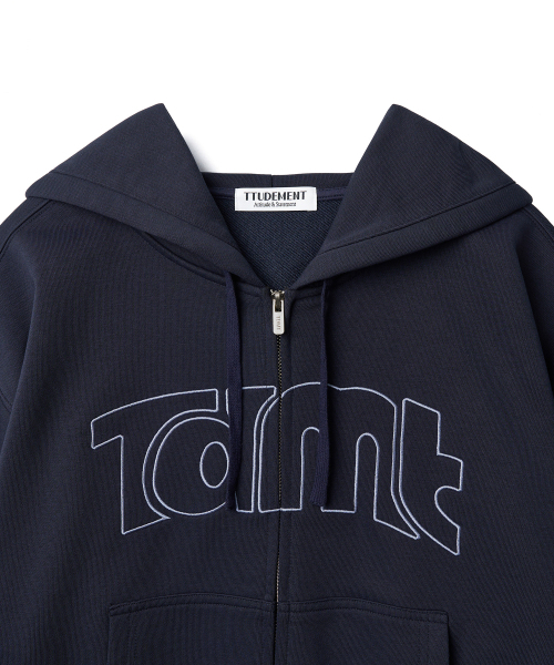 TTUDEMENT(トュードメント)の「TT LOGO HOODED ZIP-UP_NAVY(パーカー・レディース・その他・SMALL/MEDIUM)」の6枚目の写真