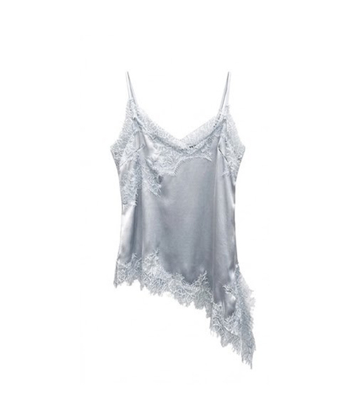 PROJECT WAVE（プロジェクトウェーブ）の「Cilly Satin Top [SORA]（Tシャツ/カットソー・レディース・カーキ/Beige/ブラック/スカイブルー/アイボリー・MEDIUM/SMALL）」の5枚目の写真