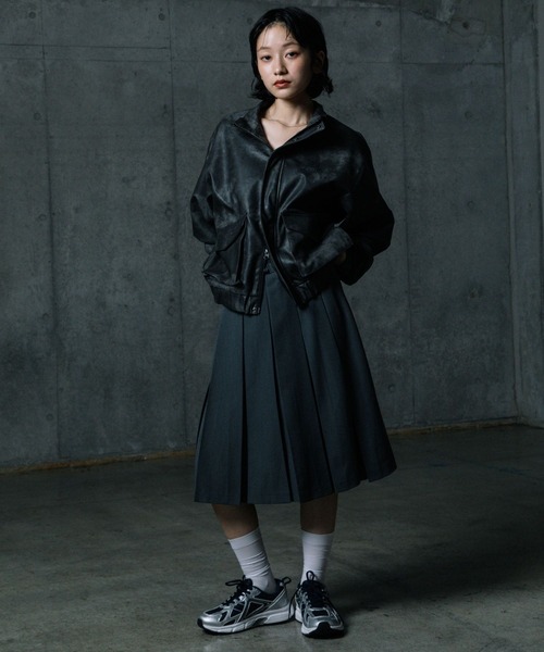 ALAND(エーランド)の「【UNISEX】ALAND×UMBRO/フェイクレザーブルゾン(ブルゾン・メンズ・ブラック系1/ブラック・SMALL/LARGE)」の5枚目の写真