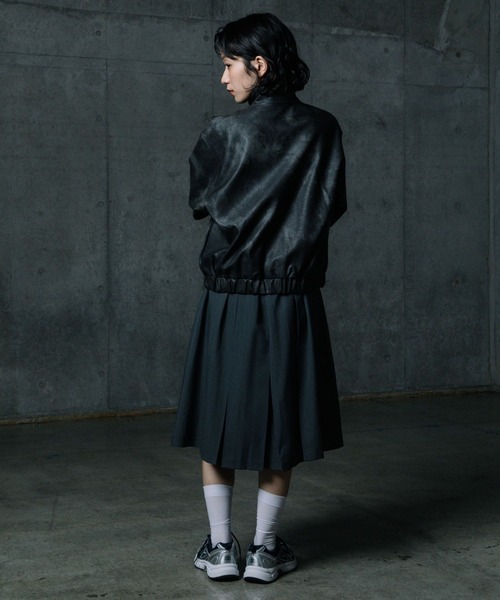 ALAND(エーランド)の「【UNISEX】ALAND×UMBRO/フェイクレザーブルゾン(ブルゾン・メンズ・ブラック系1/ブラック・SMALL/LARGE)」の8枚目の写真