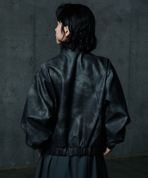 ALAND(エーランド)の「【UNISEX】ALAND×UMBRO/フェイクレザーブルゾン(ブルゾン・メンズ・ブラック系1/ブラック・SMALL/LARGE)」の12枚目の写真
