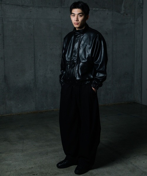 ALAND(エーランド)の「【UNISEX】ALAND×UMBRO/フェイクレザーブルゾン(ブルゾン・メンズ・ブラック系1/ブラック・SMALL/LARGE)」の16枚目の写真