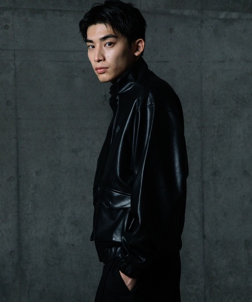 ALAND(エーランド)の「【UNISEX】ALAND×UMBRO/フェイクレザーブルゾン(ブルゾン・メンズ・ブラック系1/ブラック・SMALL/LARGE)」の21枚目の写真