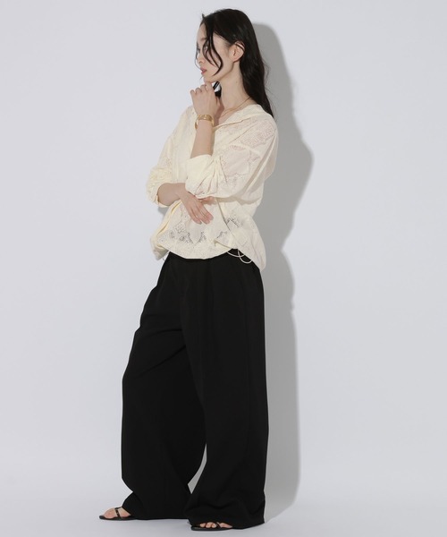 LAKOLE(ラコレ)の「ドロストレースフードシャツ / 1056695(シャツ/ブラウス・レディース・オフホワイト/ブラウン/ブラック・FREE)」の10枚目の写真