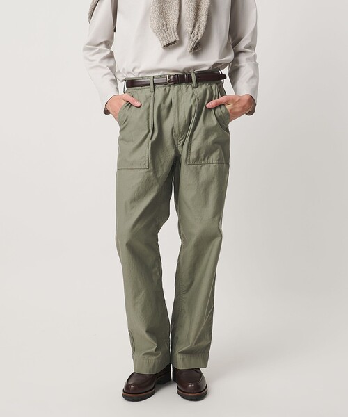 UNITED ARROWS（ユナイテッドアローズ）の「オーガニックコットン バックサテン ファティーグパンツ（その他パンツ・メンズ・オリーブ・L/XL/S/M）」の3枚目の写真