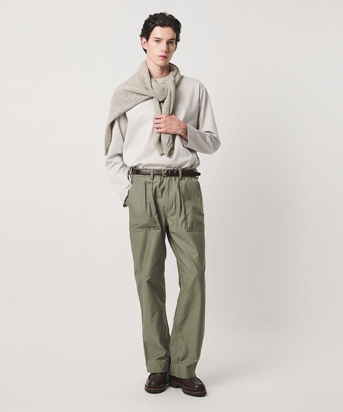UNITED ARROWS（ユナイテッドアローズ）の「オーガニックコットン バックサテン ファティーグパンツ（その他パンツ・メンズ・オリーブ・L/XL/S/M）」の4枚目の写真
