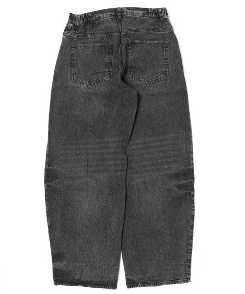 NEW ERA(ニューエラ)の「NEW ERA/ニューエラ DENIM BARREL PANTS BLK ロンパン 15129506/15129507(デニムパンツ・メンズ・ブラック・XL/M)」の2枚目の写真