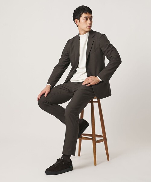 UNITED ARROWS(ユナイテッドアローズ)の「テックツイル ノープリーツ テーパードスラックス UA COZY ウォッシャブル ヨコストレッチ(スラックス・メンズ・ネイビー/モカ・M/S/L/XL)」の5枚目の写真