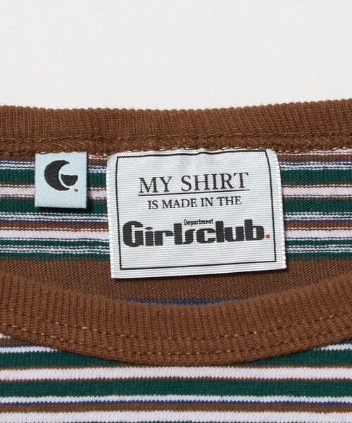 Girls Department Club（ガールズデパートメントクラブ）の「＜Girls Department Club＞ボーダー タンクトップ レイヤー プルオーバー（Tシャツ/カットソー・レディース・ブラウン系・FREE）」の4枚目の写真