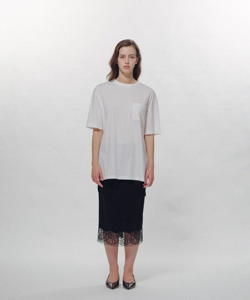 KEISUKEYOSHIDA(ケイスケヨシダ)の「Pocket SS T-shirt(Tシャツ/カットソー・レディース・ブラック/ホワイト・L/M)」の3枚目の写真