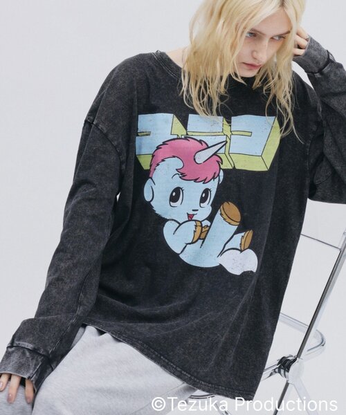 CIAOPANIC TYPY(チャオパニックティピー)の「【手塚治虫キャラクターズ】ケミカルウォッシュビッグシルエットロンT(Tシャツ/カットソー・レディース・グレー系その他2/グレー系その他3/ブラック系その他2/ブラック系その他3/グレー/ブラック系その他/グレー系その他/ブラック・XX-LARGE/XXX-LARGE)」の18枚目の写真