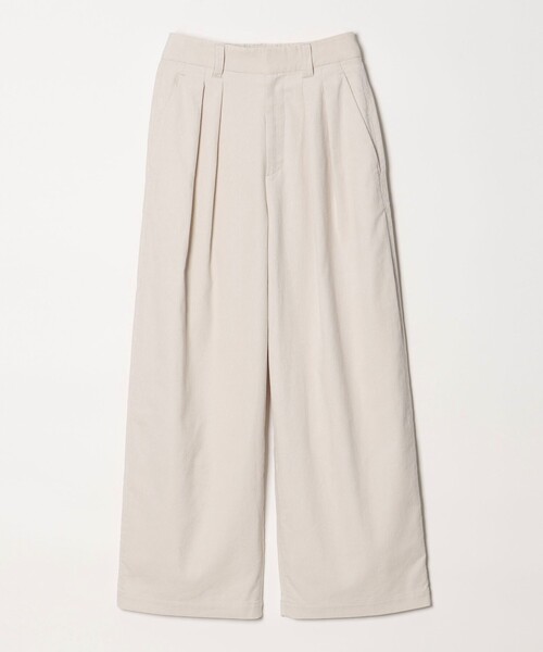green label relaxing(グリーンレーベルリラクシング)の「【WEB限定】<at ease>コーデュロイ タック パンツ(その他パンツ・レディース・ナチュラル/ライトブルー/ダークグレー/ライトピンク・SHORT/38/36)」の2枚目の写真